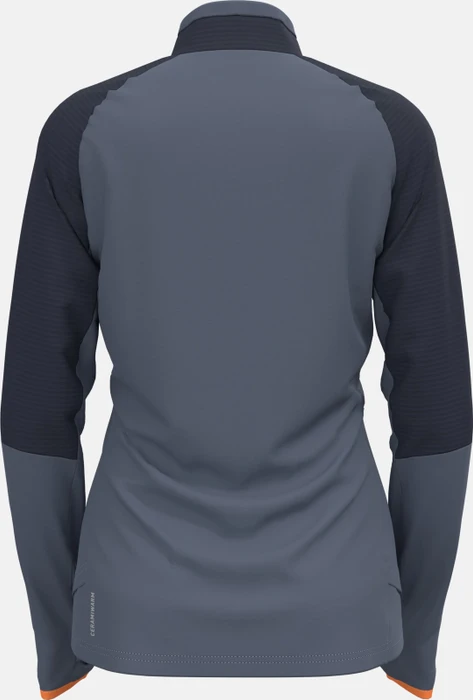 Odlo Descent Ceramiwarm Midlayer Half Zip Funktionsshirt langarm india ink/folkstone gray (Damen)