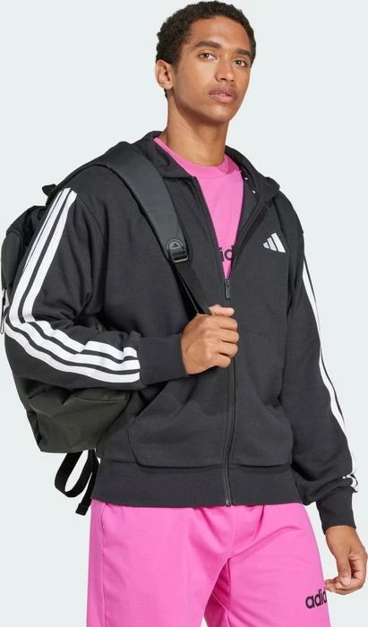 adidas Essentials 3-Streifen French Terry Hoodie schwarz/weiß (Herren)
