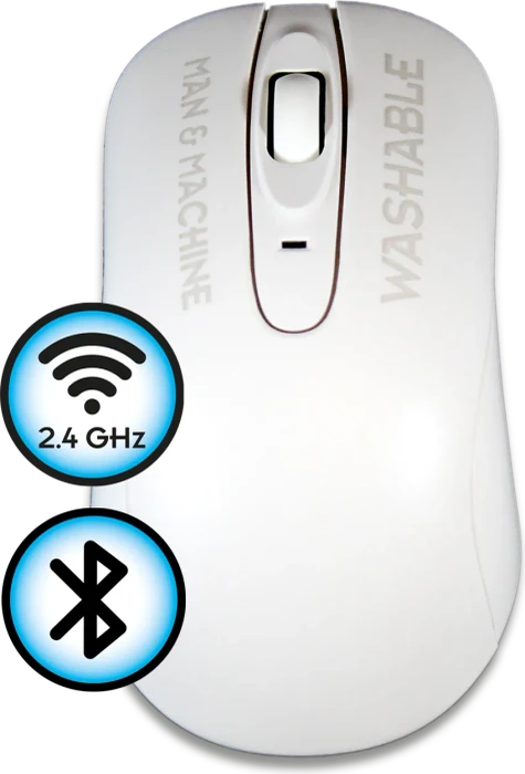 Man & Machine C Mouse washable wireless, weiß, USB/Bluetooth