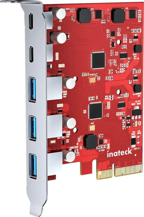 Inateck RedComets U21, 2x USB-C 3.1, 3x USB-A 3.1, PCIe 2.0 x4