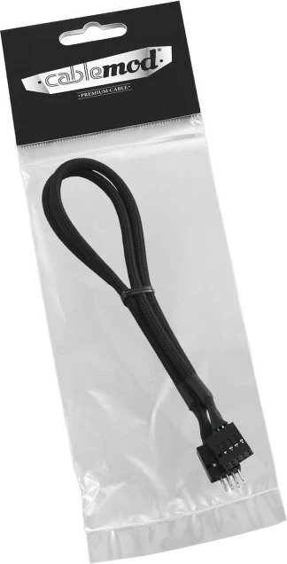 CableMod ModFlex internes 9-Pin USB 2.0 Kabel, schwarz, ummantelt, 0.3m