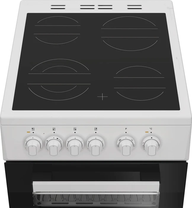 Bauknecht B5V5KMW Elektroherd mit Glaskeramik-Kochfeld