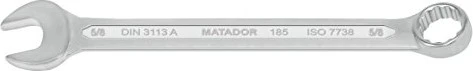 Matador 0185 Ring-Maulschlüssel zöllig, 5/8"x227mm