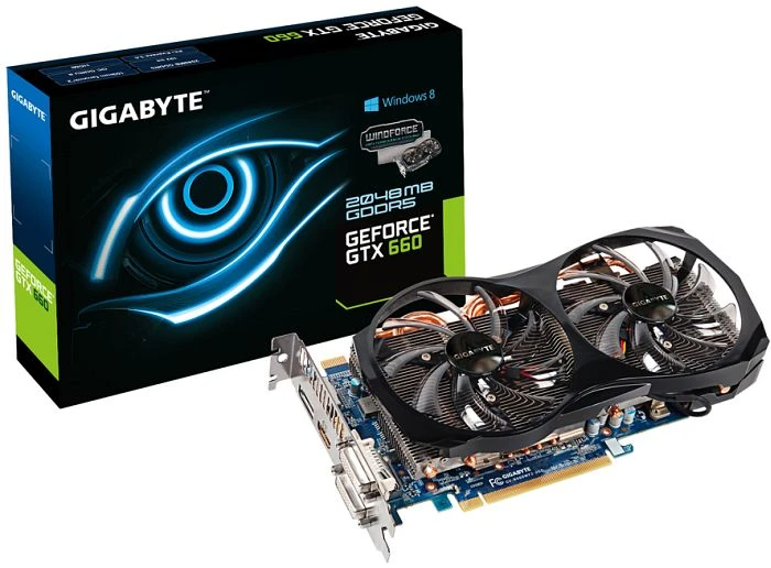 GIGABYTE GeForce GTX 660 Windforce 2X OC (Rev. 1.0), 2GB GDDR5, 2x DVI, HDMI, DP