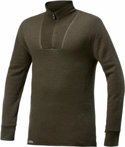 Woolpower Zip Turtleneck 400 Funktionsshirt langarm pine green