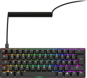 Sharkoon Skiller SGK50 S4 Gen2 PBT, Black, LEDs RGB, hot-swap, Gateron G Pro 3.0 YELLOW, USB, DE