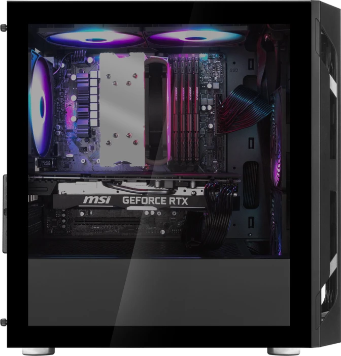 SilverStone Fara H1M, schwarz, Glasfenster