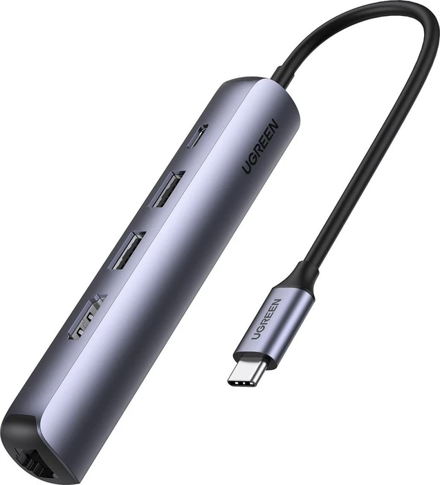 Ugreen CM418 Ultraflacher 5-in-1-USB-C-Hub, USB-C 3.0 [Stecker]