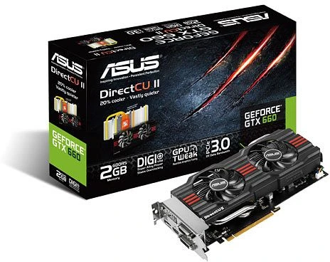 ASUS GeForce GTX 660 DirectCU II, GTX660-DC2-2GD5, 2GB GDDR5, 2x DVI, HDMI, DP