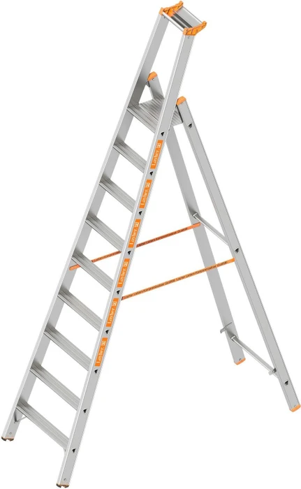 Layher Topic 1064 Alu Haushaltsleiter, 9 Stufen