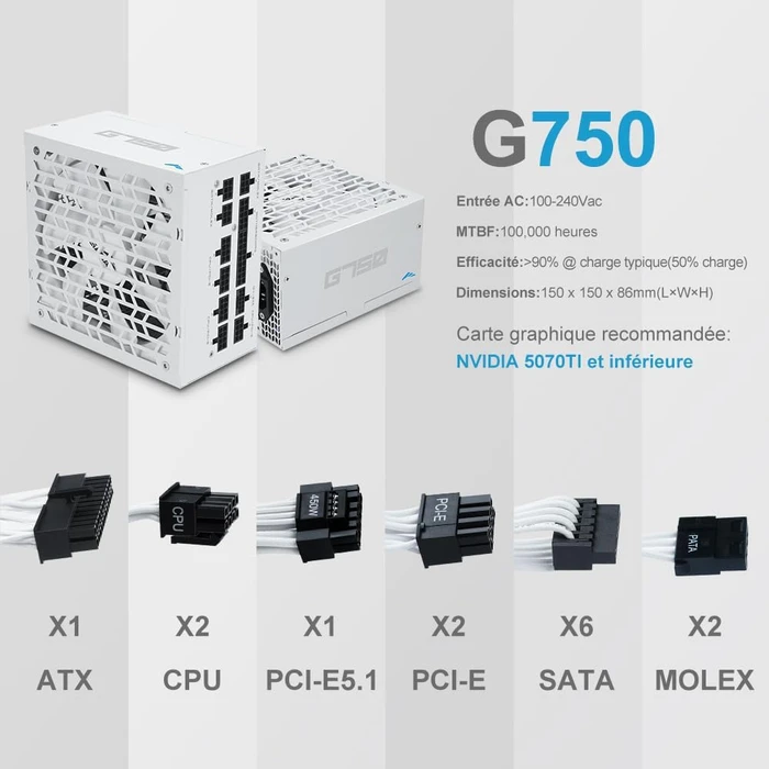 SAMA G Series G750 weiß 750W, ATX 3.1