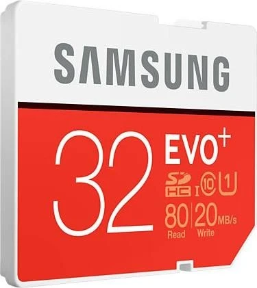 Samsung EVO+ R80/W20 32GB, UHS-I, Class 10
