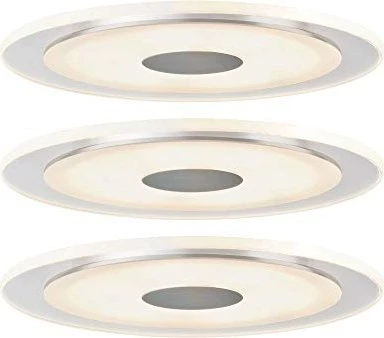 Paulmann LED Whirl 6W Einbauleuchte alu satiniert, 3 Stück