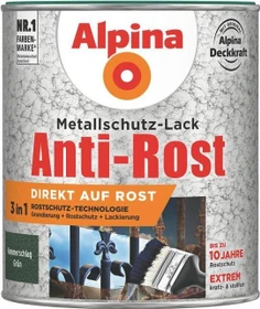 Alpina Farben Metallschutz-Lack Hammerschlag außen grün, 2.5l