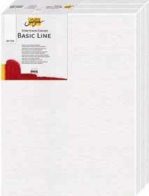 Kreul SOLO GOYA Stretched Canvas Basic Line, 380g/m², 0.4m x 50cm, 3 Stück