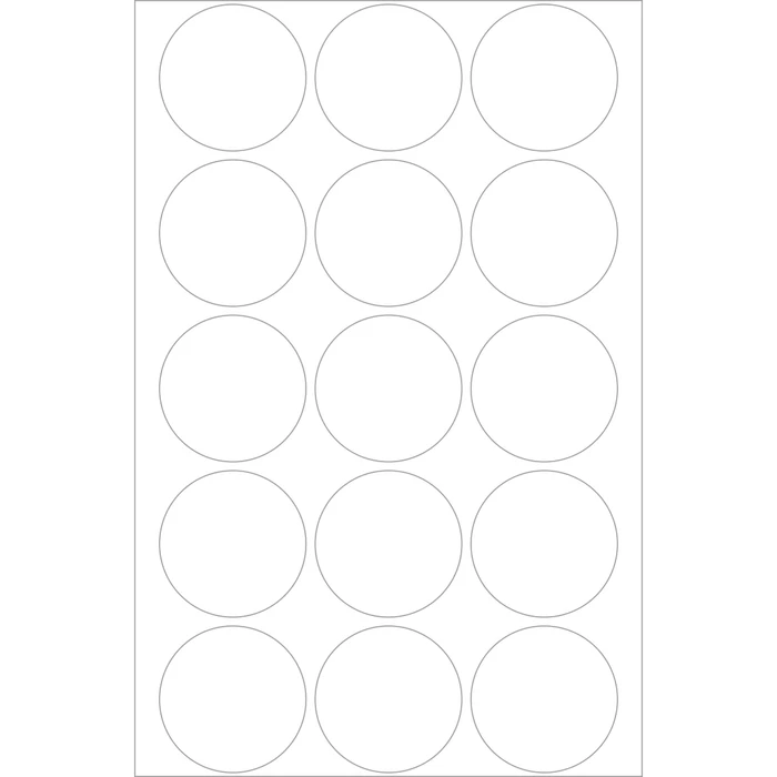 Herma Verschlussetiketten rund, 32mm, weiß, matt, 16 Blatt (240 Etiketten)