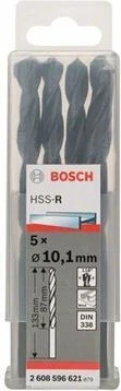 Bosch Professional HSS-R Spiralbohrer, 10.1x87x133mm, 5 Stück
