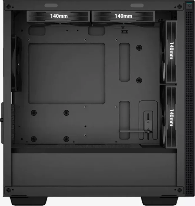 DeepCool CH370, schwarz, Glasfenster