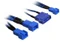 BitFenix Molex auf 3-Pin Adapter, sleeved, 20cm, blau Vorschaubild