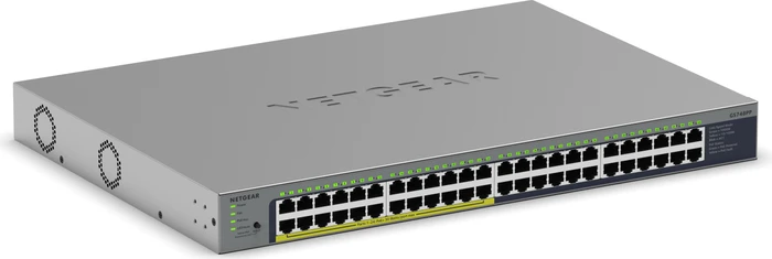Netgear GS700 Rackmount Gigabit Switch, 48x RJ-45, 380W PoE+