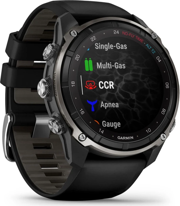 Garmin Descent Mk3i 51mm mit Silikonarmband silver-black pvd titanium/black-pebble grey