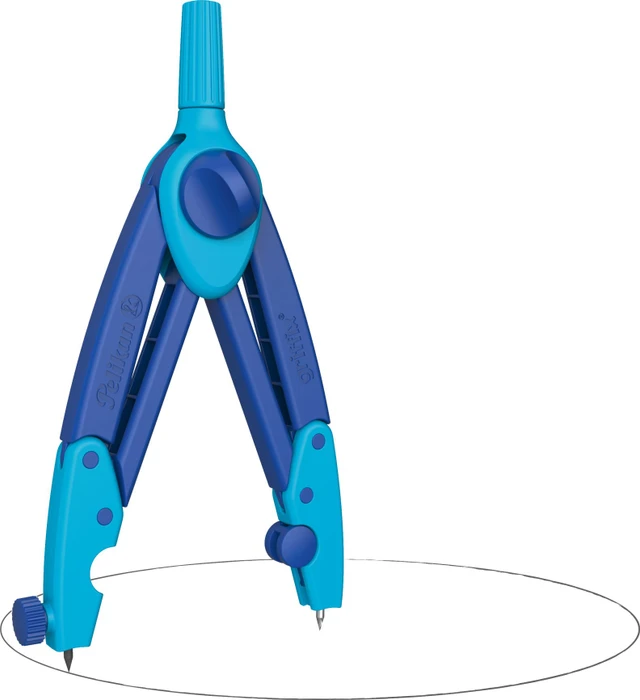 Pelikan griffix Ergonomischer Schulzirkel, hellblau/dunkelblau, Blister