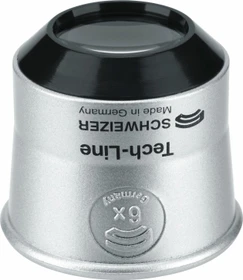 Schweizer Tech-Line Uhrmacherlupe 6x silber