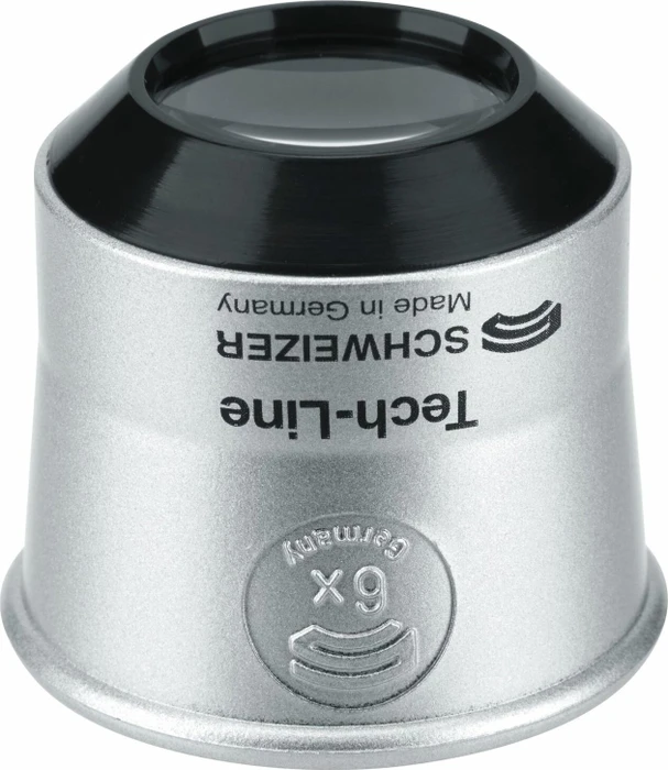 Schweizer Tech-Line Uhrmacherlupe 6x silber