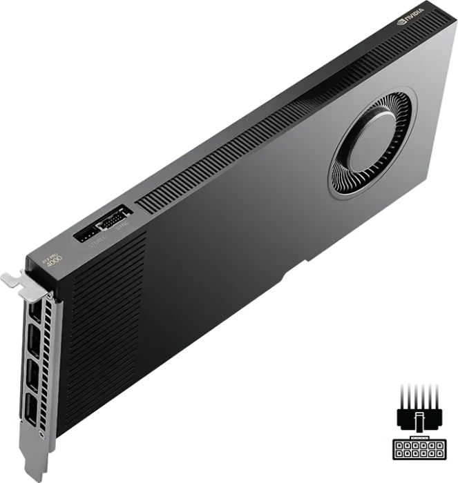 HP RTX PRO 4000 Blackwell, 24GB GDDR7, 4x DP