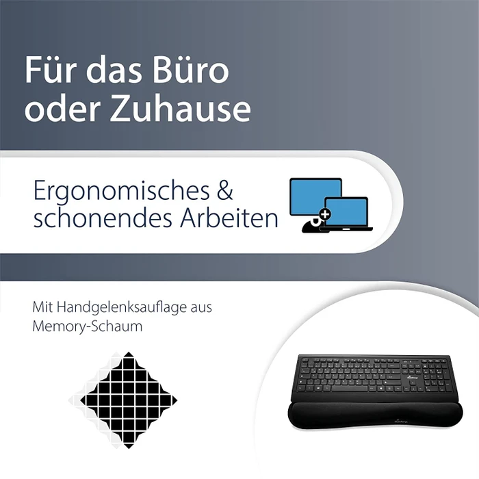 MediaRange Tastatur-Handgelenkauflage, schwarz