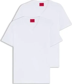 Hugo Boss V-Neck 2er-Pack T-Shirt kurzarm weiß (Herren)