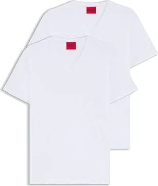 Hugo Boss V-Neck 2er-Pack T-Shirt kurzarm weiß (Herren)