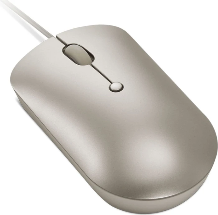 Lenovo 540 USB-C Wired Compact Mouse Sand, USB