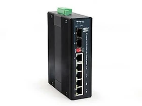 LevelOne IES-06 Industrial Railmount Gigabit Switch, 4x RJ-45, 1x SFP, 1x RJ-45/SFP, 126W PoE+ (IES-0610 / 55506307)
