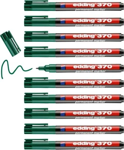 edding 370 Permanentmarker grün, 10er-Pack