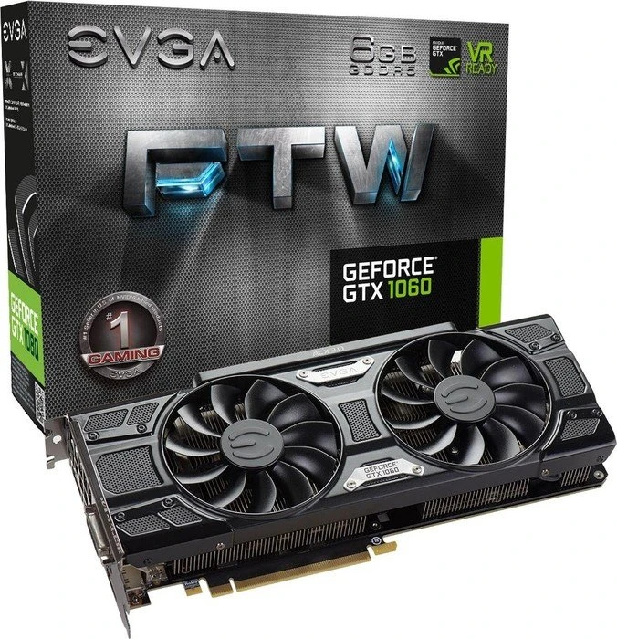 EVGA GeForce GTX 1060 FTW Gaming ACX 3.0, 6GB GDDR5, DVI, HDMI, 3x DP