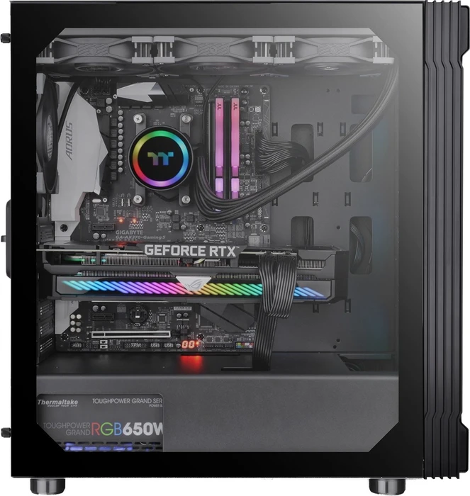 Thermaltake Tarvos, schwarz, Core i5-12600, 16GB RAM, 1TB SSD, GeForce RTX 3080