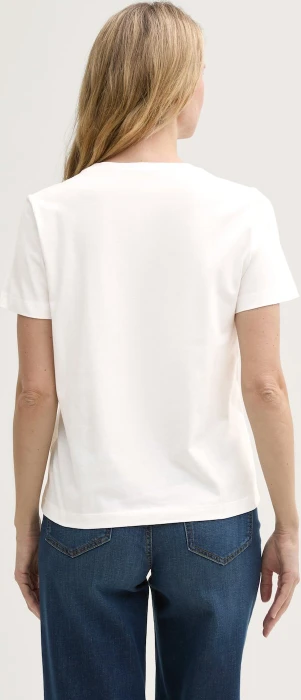 Tom Tailor Print T-Shirt kurzarm soft clear white (Damen)