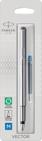 Parker Vector stainless steel/chrome trim, rechte Hand, mittel, Blister