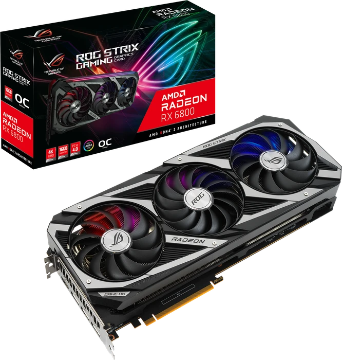 ASUS ROG Strix Radeon RX 6800 OC, ROG-STRIX-RX6800-O16G-GAMING, 16GB GDDR6, HDMI, 3x DP