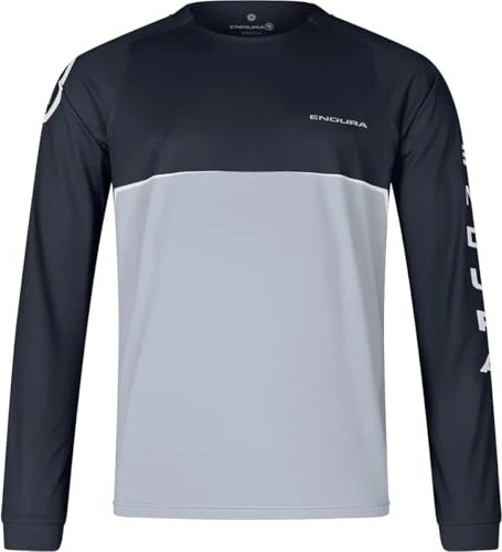 Endura SingleTrack Core Print Trikot langarm schwarz (Herren)