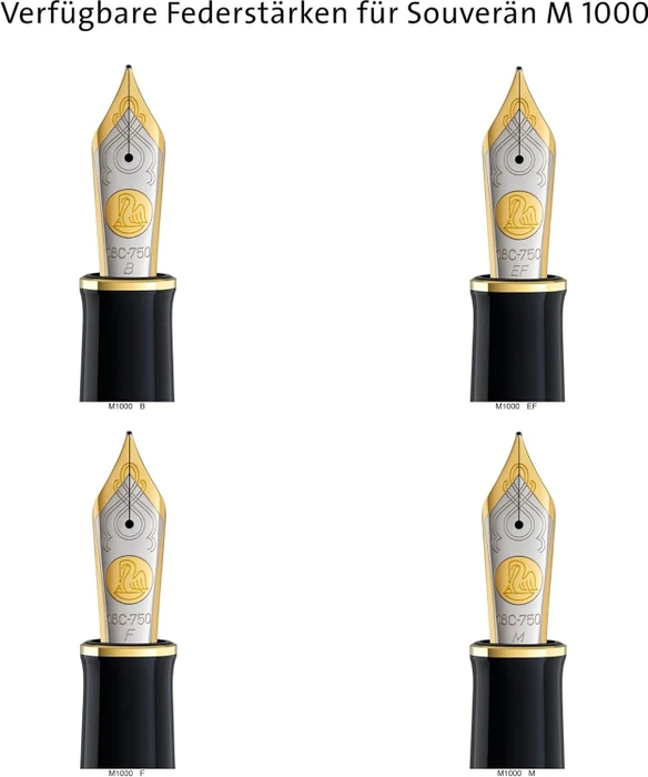 Pelikan Souverän M1000 schwarz/grün, rechte Hand, mittel, Geschenkbox