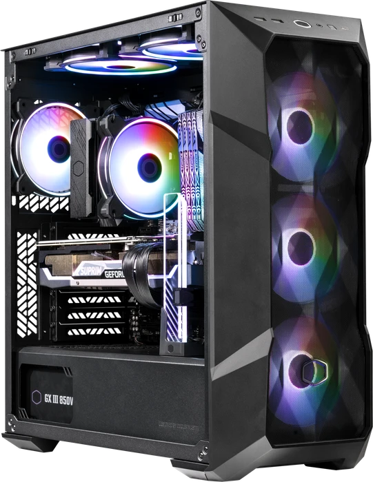 Cooler Master MasterBox TD500 Mesh V2, schwarz, Glasfenster
