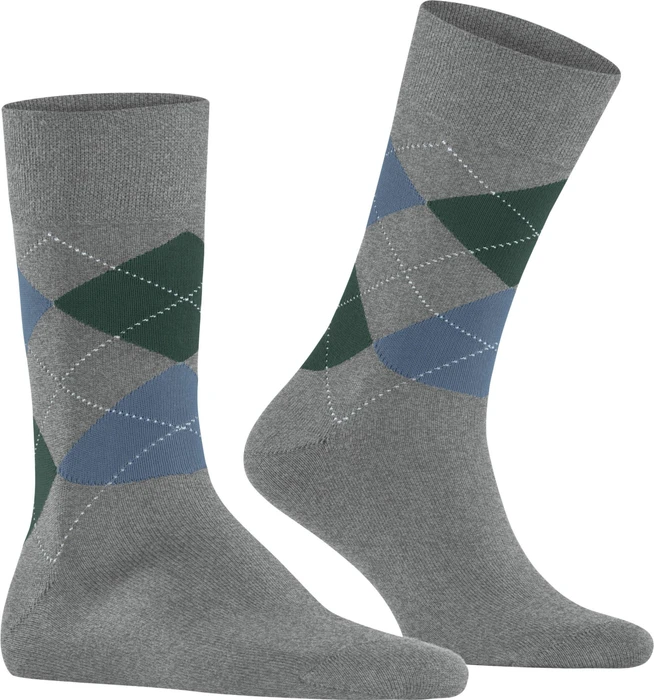 Falke Sensitive Argyle Socken light greymel. (Herren)