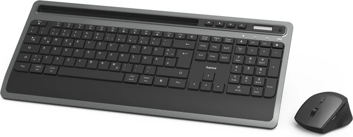 Hama KMW-600 Plus Funk Tastatur und Maus Set, schwarz/anthrazit, USB/Bluetooth, DE