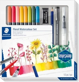 Staedtler Doppelfasermaler 3001 Floral Watercolour Set sortiert, 12er-Set