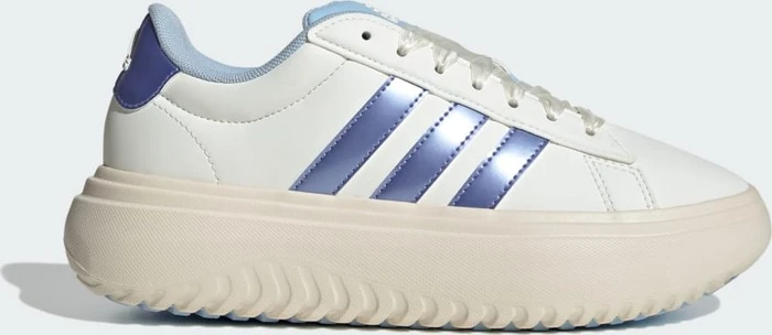 adidas Grand Court Platform off white/blue spark met./wonder white (Damen)