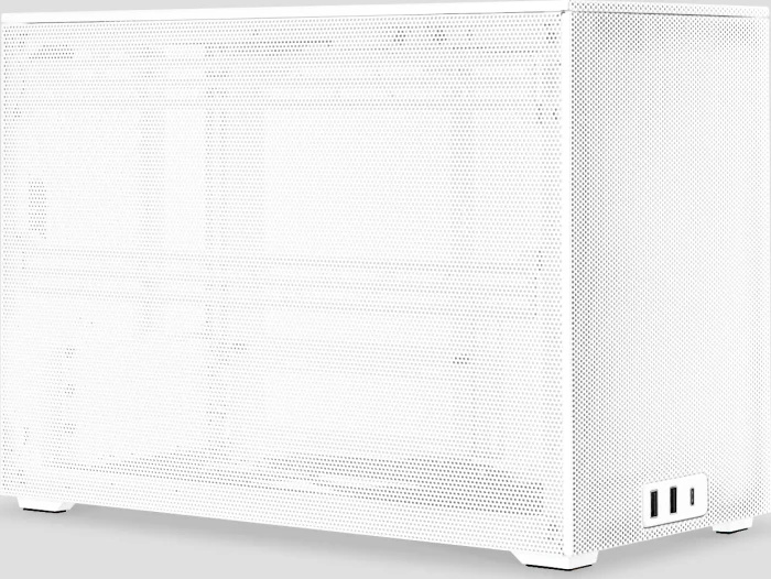 SSUPD Meshroom D, weiß, Variant A, 1x USB-C 3.1, 2x USB-A 3.0, Mini-ITX