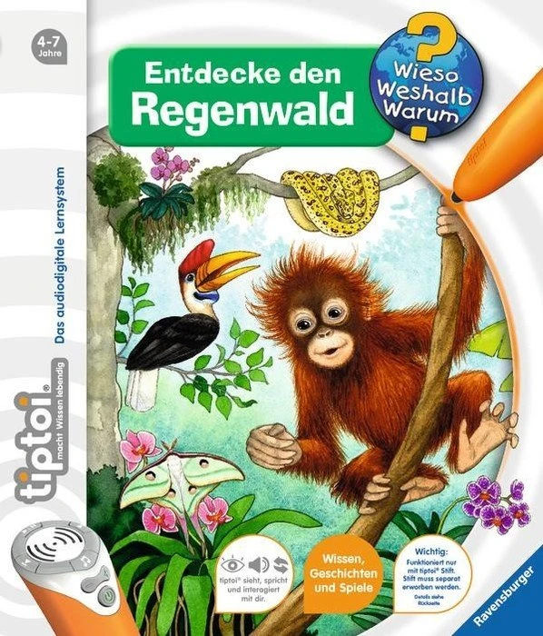 Ravensburger tiptoi Buch: Wieso? Weshalb? Warum? 19: Entdecke den Regenwald