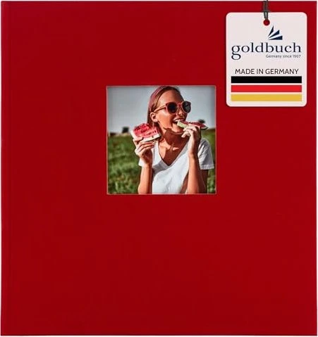 Goldbuch Buch Fotoalbum Bella Vista 30x31 schwarze Seiten rot